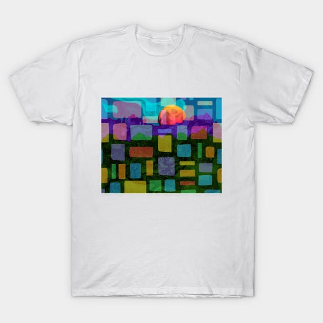 Olive Trees with the Alpilles in the Background by Van Gogh (Remix by SABRE) T-Shirt by SABREart